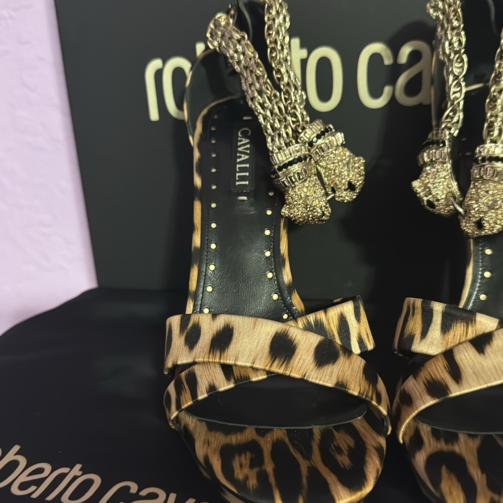 Brand, new pristine bling out Roberto Cavalli, high heels, sandals - Picture 10 of 15